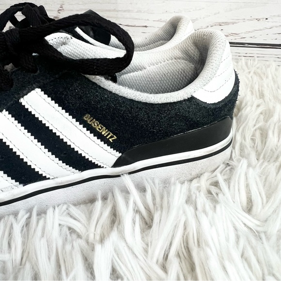 Adidas Busenitz Skate Shoe Black and White Striped Sneakers Size 8 - Picture 4 of 14